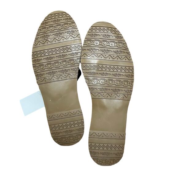 SBICCA Lawrin Leather Open Toe Slip On Sandal Womens US 7 Black Flat Slide NIB - Picture 7 of 8